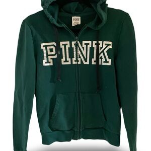 PINK Victoria's Secret Green Hoodie Jacket